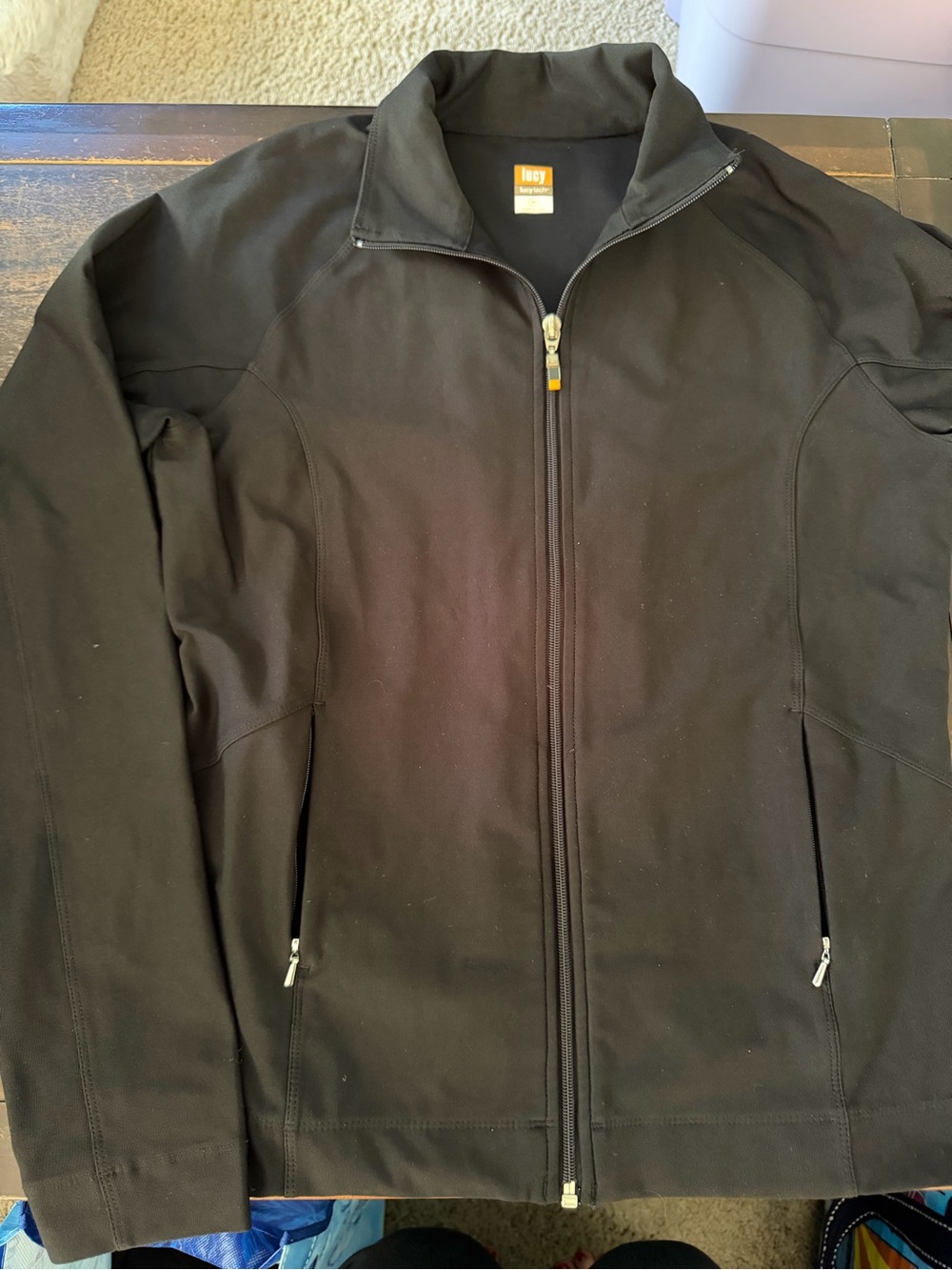 Lucy Women’s Black Full-Zip Lightweight Jacket Black EUC M